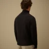 Compact katoenen vest met rits