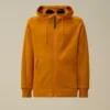 Diagonaal geribbeld fleece-Goggle-Sweatshirt met capuchon