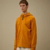 Diagonaal geribbeld fleece-Goggle-Sweatshirt met capuchon