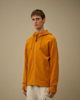 Diagonaal geribbeld fleece-Goggle-Sweatshirt met capuchon