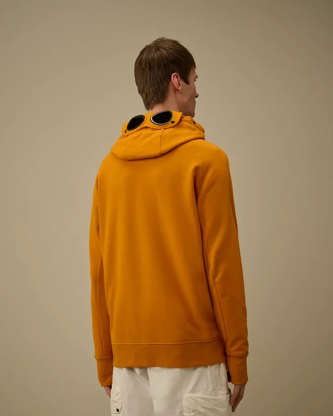 Diagonaal geribbeld fleece-Goggle-Sweatshirt met capuchon