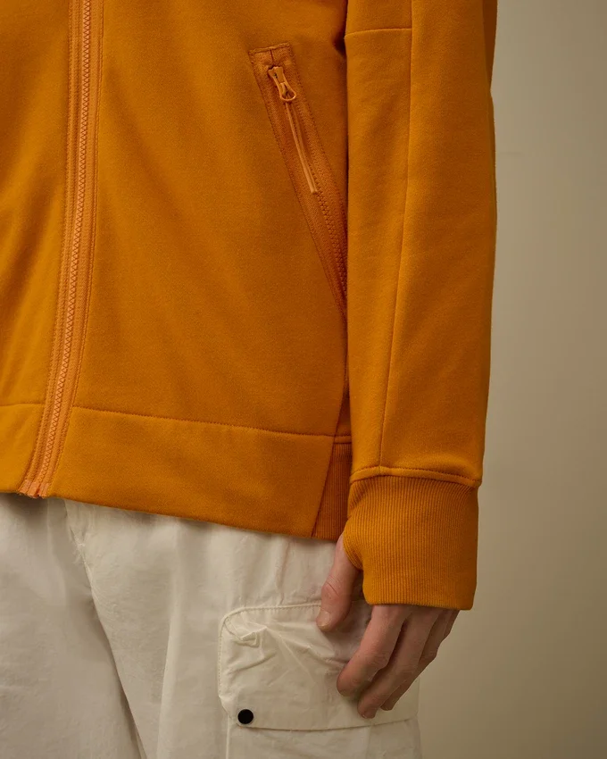 Diagonaal geribbeld fleece-Goggle-Sweatshirt met capuchon