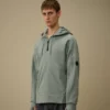 Diagonaal geribbeld fleece sweatshirt met capuchon en rits