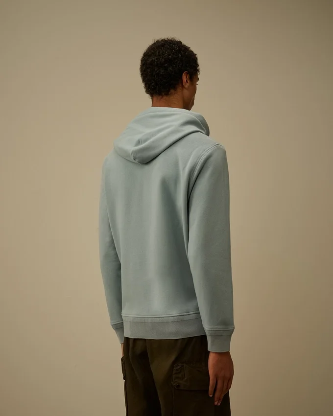 Diagonaal geribbeld fleece-Sweatshirt met capuchon en rits