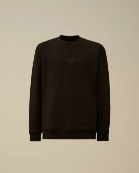 Diagonaal geribbeld fleece-Sweatshirt met ronde hals