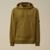 Diagonaal gestructureerd fleece-sweatshirt met capuchon