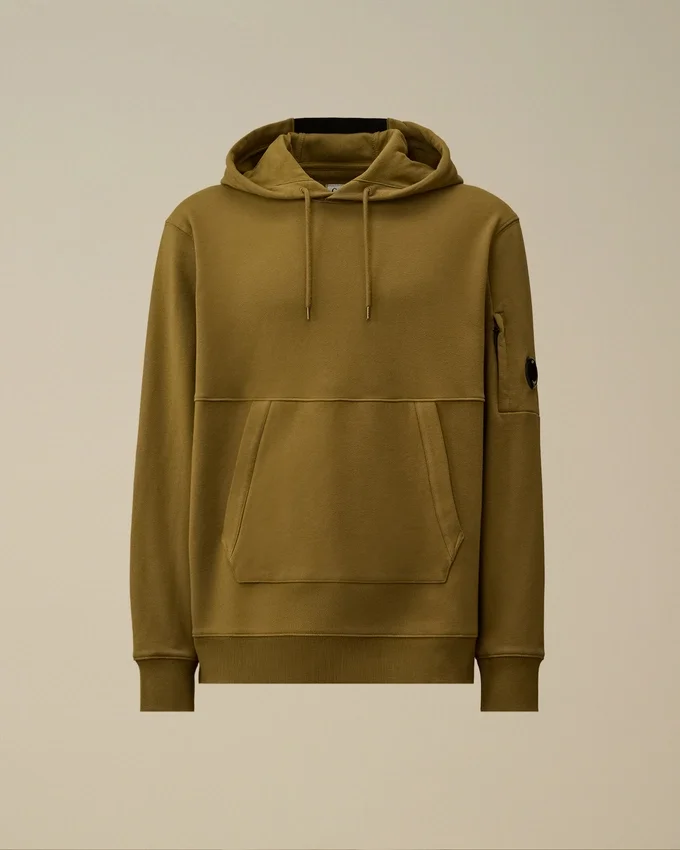 Diagonaal gestructureerd fleece-sweatshirt met capuchon