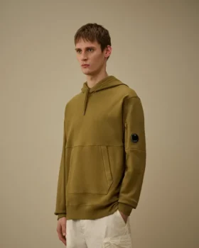 Diagonaal gestructureerd fleece-sweatshirt met capuchon