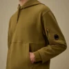 Diagonaal gestructureerd fleece-sweatshirt met capuchon