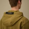 Diagonaal gestructureerd fleece-sweatshirt met capuchon
