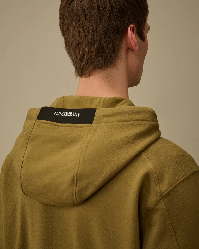 Diagonaal gestructureerd fleece-sweatshirt met capuchon