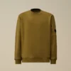 Diagonal Raised Fleece-sweatshirt met ronde hals en Lens-print