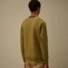 Diagonal Raised Fleece-sweatshirt met ronde hals en Lens-print