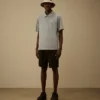 Diagonale cargosweatshorts van reliëffleece