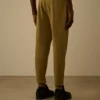 Diagonale, opgestikte fleece cargo-joggingbroek met Lens-motief
