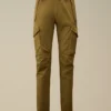 Ergonomische cargo-broek met afgeronde zakken van stretch-satijn