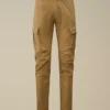 Ergonomische cargobroek met logo van stretch-satijn