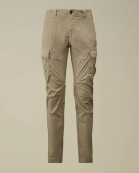 Ergonomische Lens-cargo-broek van stretch-satijn