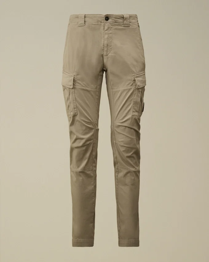 Ergonomische Lens-cargo-broek van stretch-satijn