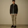Ergonomische Lens-cargo-broek van stretch-satijn
