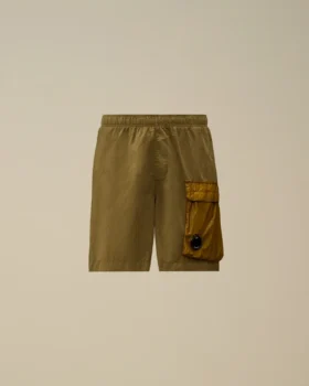 Flatt Nylon cargoswimshorts met gemengde lenzen