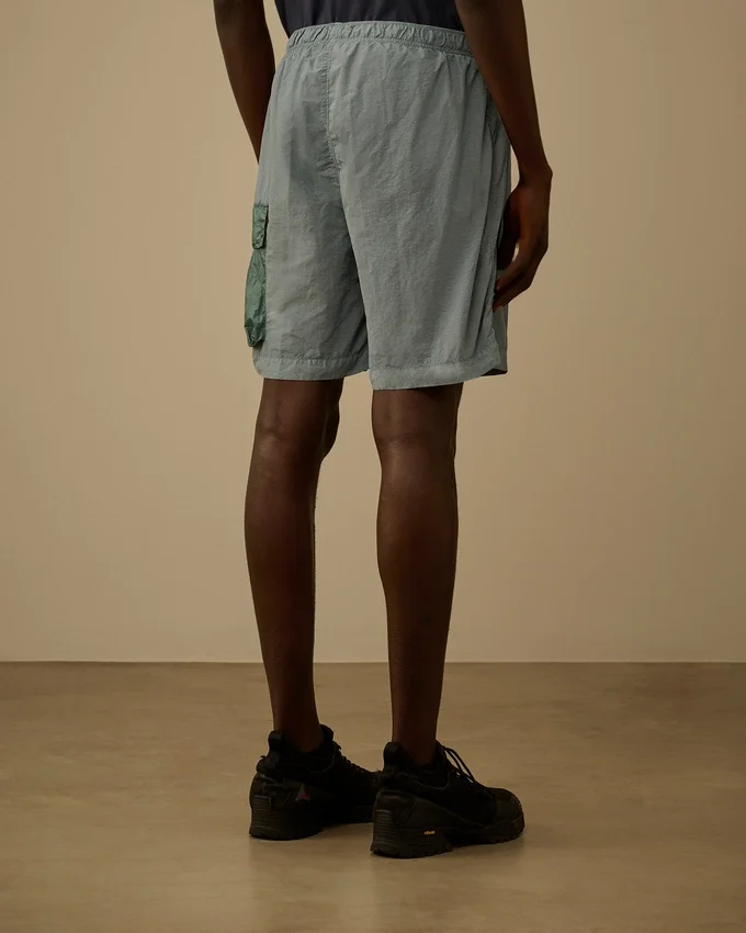 Flatt Nylon cargoswimshorts met gemengde lenzen