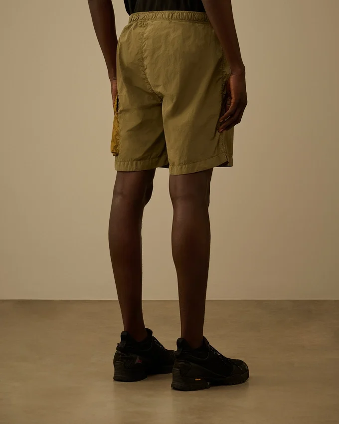 Flatt Nylon cargoswimshorts met gemengde lenzen