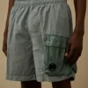 Flatt Nylon cargoswimshorts met gemengde lenzen