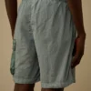 Flatt Nylon cargoswimshorts met gemengde lenzen