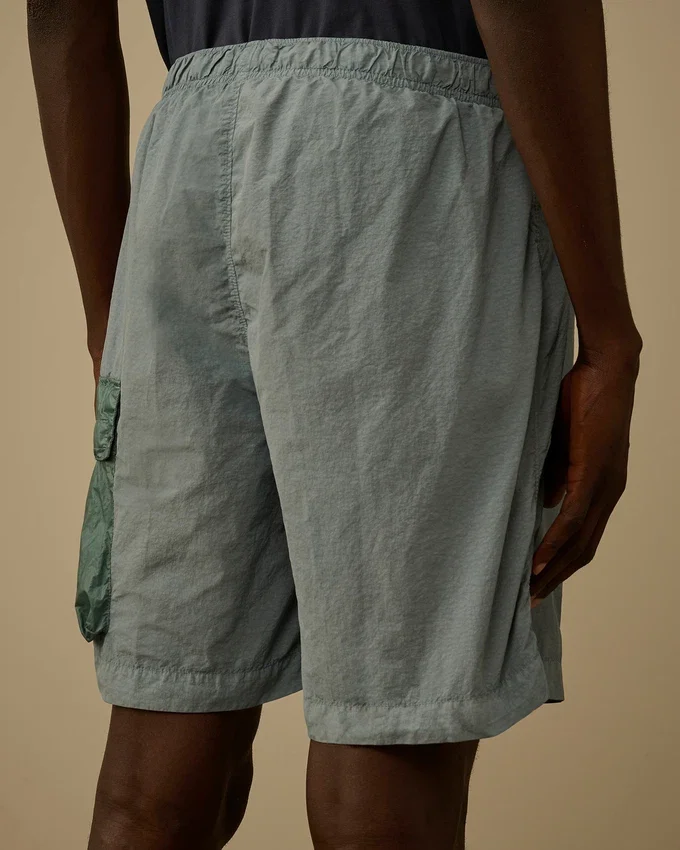Flatt Nylon cargoswimshorts met gemengde lenzen