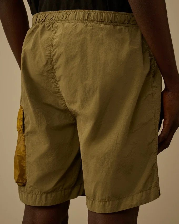 Flatt Nylon cargoswimshorts met gemengde lenzen