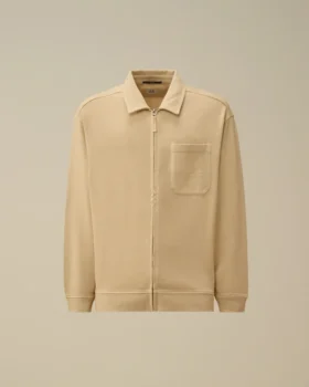 Gekamd jersey 10/2 boxy sweatshirt met rits