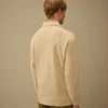 Gekamd jersey 10/2 boxy sweatshirt met rits