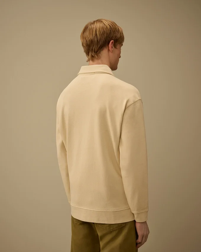 Gekamd jersey 10/2 boxy sweatshirt met rits