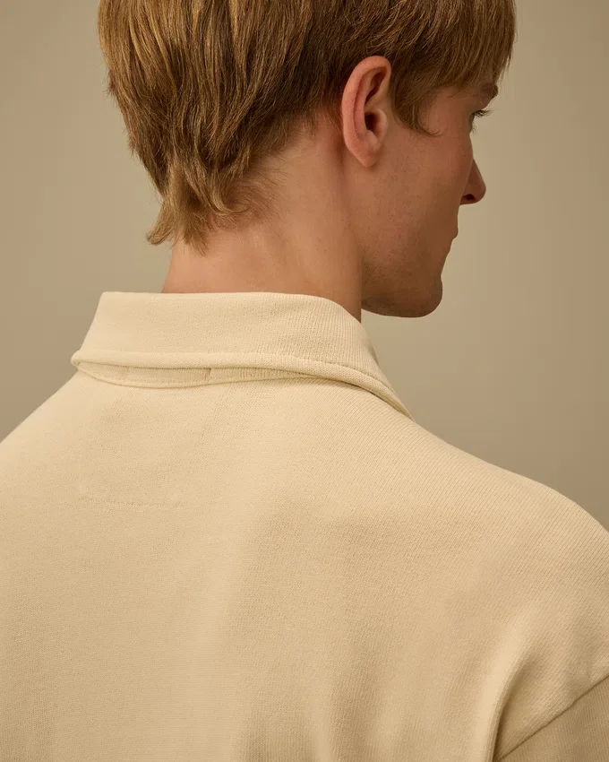 Gekamd jersey 10/2 boxy sweatshirt met rits
