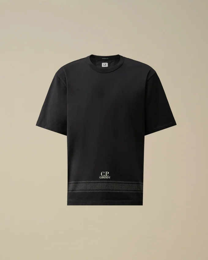 Gemerceriseerd jersey 30/2 getwijnd T-shirt met korte mouwen en borduursel