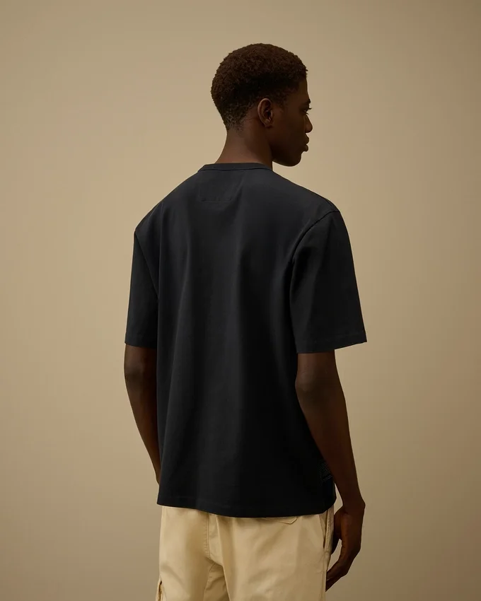 Gemerceriseerd jersey 30/2 getwijnd T-shirt met korte mouwen en borduursel