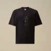 Gemerceriseerd jersey 30/2 getwijnd T-shirt met korte mouwen en logo