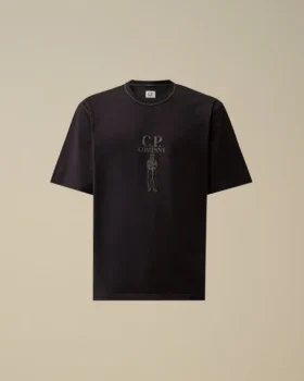 Gemerceriseerd jersey 30/2 getwijnd T-shirt met korte mouwen en logo