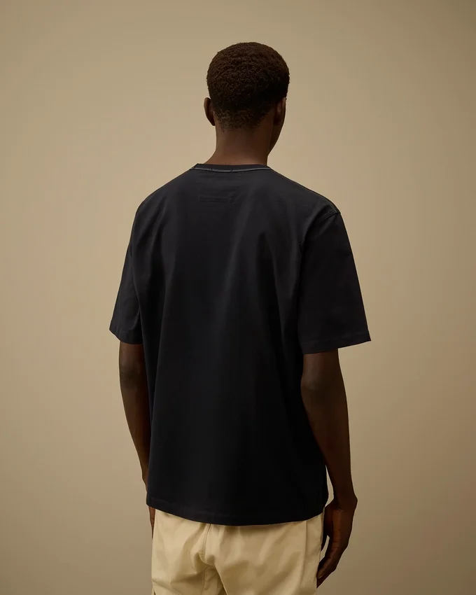Gemerceriseerd jersey 30/2 getwijnd T-shirt met korte mouwen en logo