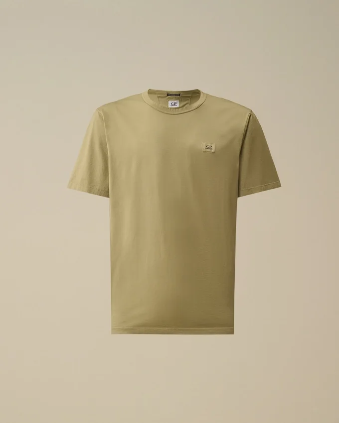 Gemerceriseerd jersey 70/2 Gasato T-shirt met korte mouwen en patch