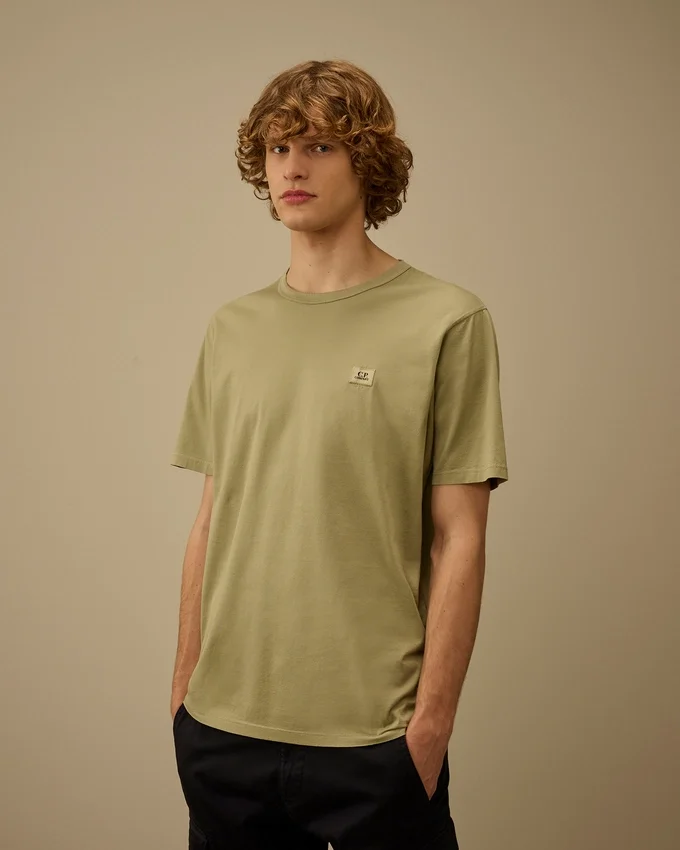 Gemerceriseerd jersey 70/2 Gasato T-shirt met korte mouwen en patch