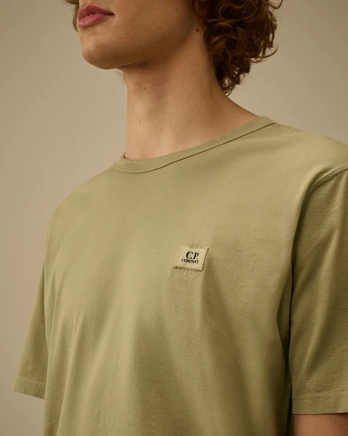 Gemerceriseerd jersey 70/2 Gasato T-shirt met korte mouwen en patch