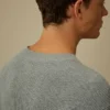 Katoen/nylon trui met ronde hals en Lens-motief