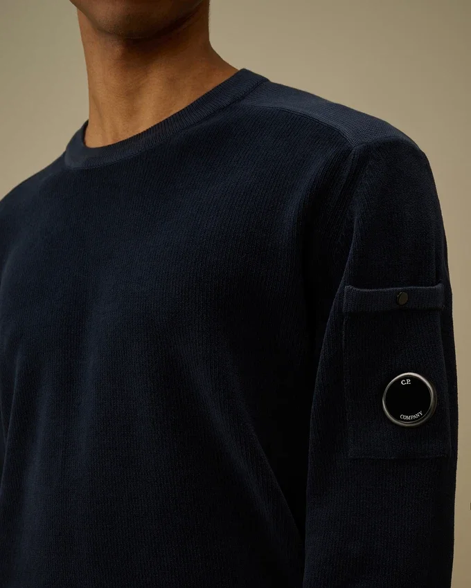 Katoenen chenille-trui met Lens-motief