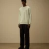 Katoenen diagonaal fleece, resist-geverfd sweatshirt met ronde hals en logo