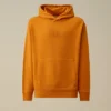 Katoenen diagonaal geweven fleece-Sweatshirt met capuchon