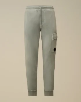Katoenen diagonale fleece cargo-joggingbroek met Lens-detail