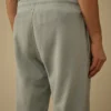 Katoenen diagonale fleece cargo-joggingbroek met Lens-detail