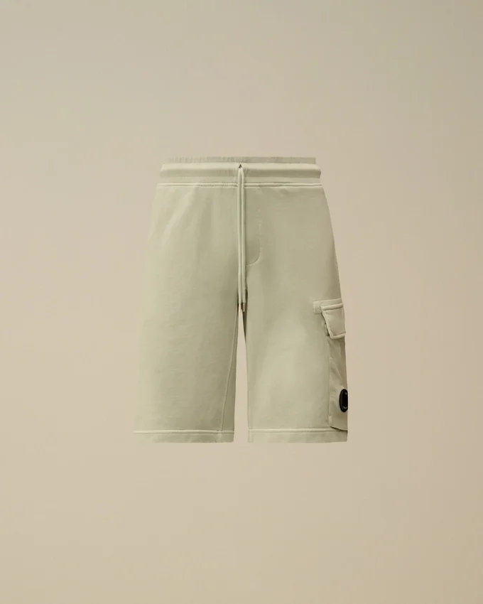 Katoenen diagonale fleece cargoshorts